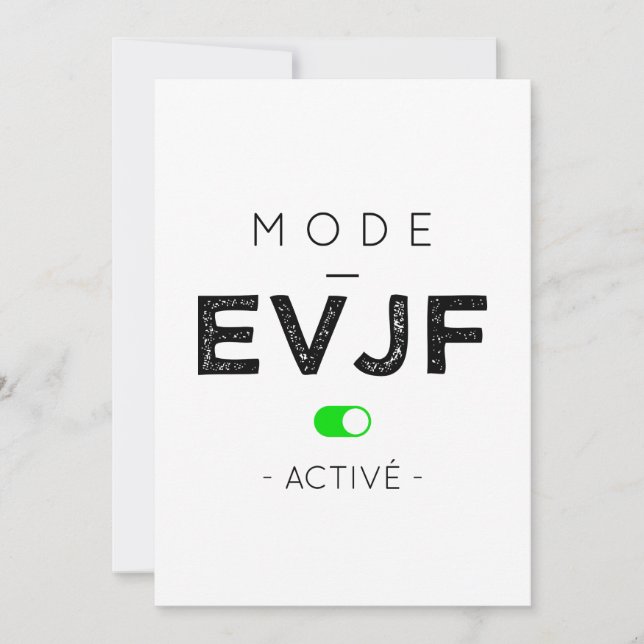 Aktivierter EVJF-Modus Einladung (Vorderseite)