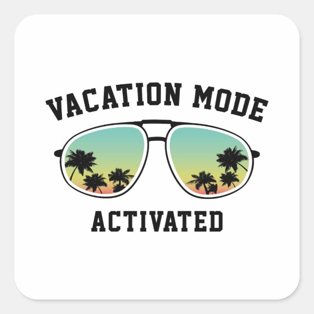 Aktivierung des Urlaubsmodus Quadratischer Aufkleber (Vorderseite)