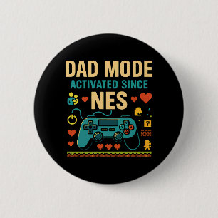 Aktivierung des Vater-Modus NES Retro Gamer Art Button