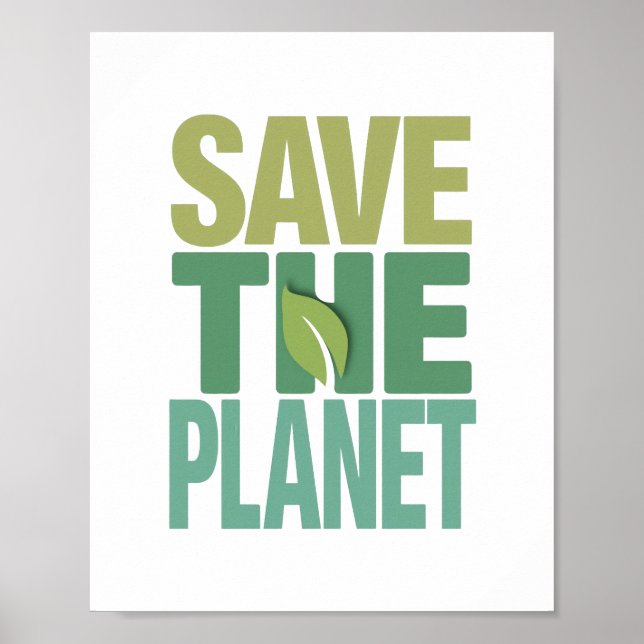 Aktivismus und Klimawandel am Tag der Erde Poster (Vorne)