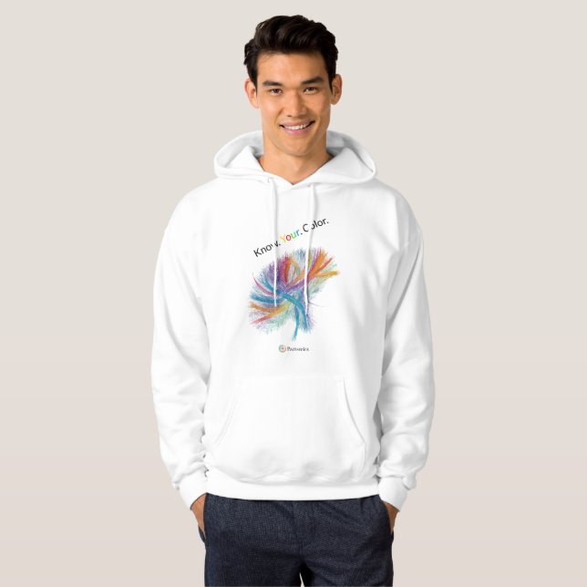 Aktomik. Wissen Sie. Ihre. Farbe. Hoodie (Vorne ganz)
