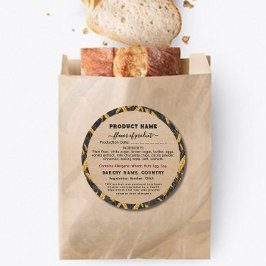 Aktualisierte Bezeichnung des Lebensmitteletiketts Runder Aufkleber