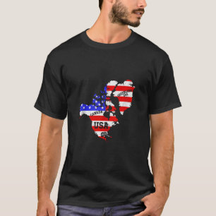 Aktualisierte Karte Amerika USA Kanada Grönland Vi T-Shirt