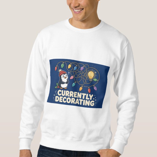 Aktuell wird der Pinguin-Pullover dekoriert Sweatshirt (Vorderseite)