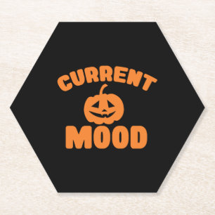 Aktuelle Laune lustigen Kürbishalloween Untersetzer