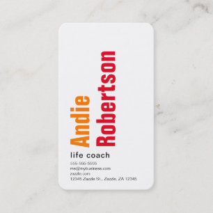 Aktuelle Minimalistisch orangefarbene Visitenkarte
