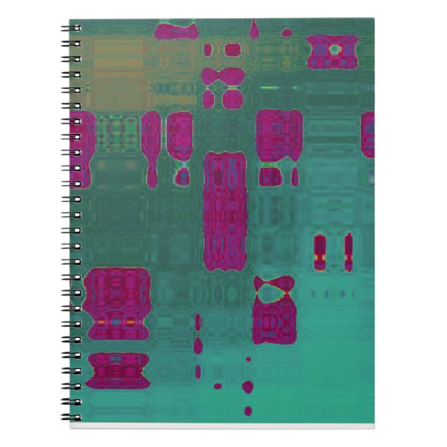 Aktuelle MVB Abstrakt Blue Lila Notebook Notizblock (Vorderseite)
