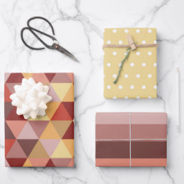 AKTUELLE POLKA-DOTS UND -STREIFEN GESCHENKPAPIER SET