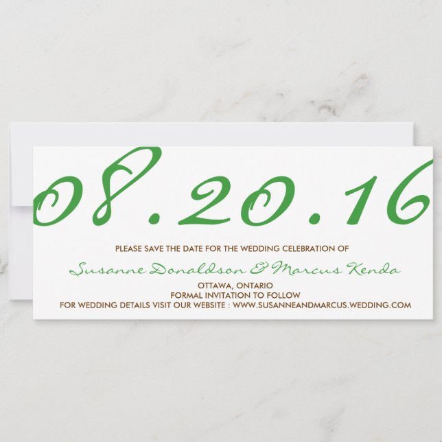 Aktuelle Save the Date-Karte Date (Vorderseite)