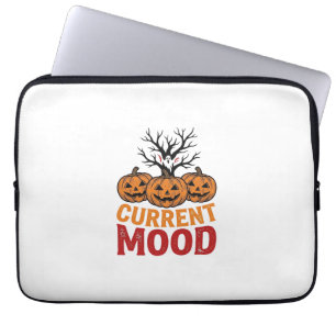 Aktuelle Stimmung Halloween-Kürbis-Vintage-Shirt-D Laptopschutzhülle