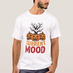 Aktuelle Stimmung Halloween-Kürbis-Vintage-Shirt-D T-Shirt