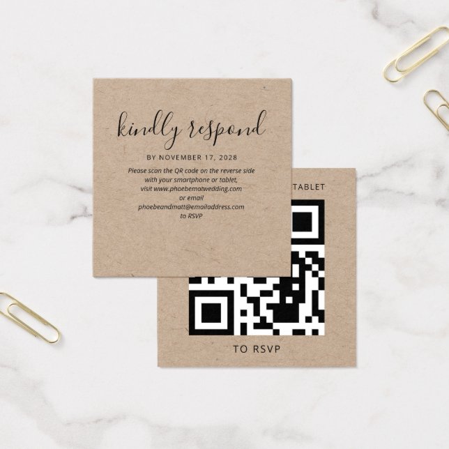 Aktuelle Website-Karte für den QR-Code für Hochzei (Büro)