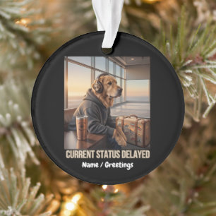 Aktueller Status Verzögert Hund Grafik Ornament