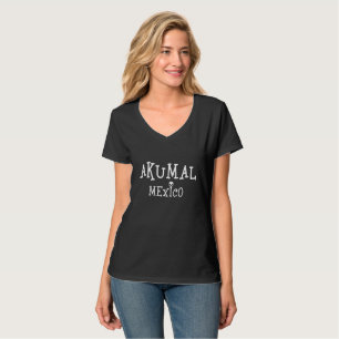 Akumal Mexico Design - Women's Basic V-Neck T-Shir T-Shirt