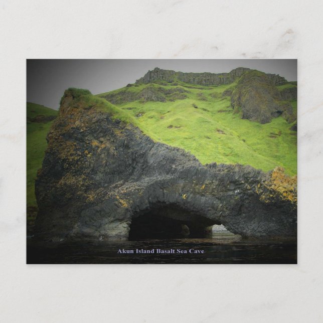 Akun Island Basalt Sea Höhle Postkarte (Vorderseite)
