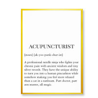 Akupunkteur Nadel Ninja Wandkunst Klinik Diagramm