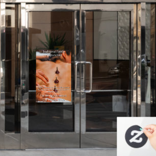 Akupunktur-Becher-Therapie-Geschäft 8 anpassen Fensteraufkleber