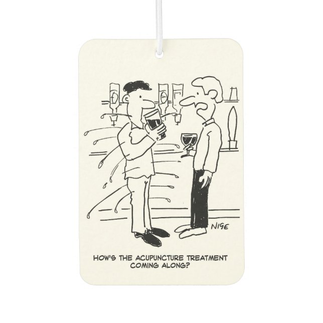 Akupunktur Behandlung Cartoon Autolufterfrischer (Vorderseite)
