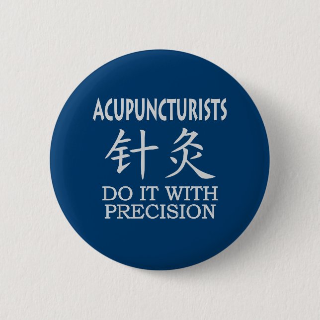 Akupunktur Chinesisches Symbol Button (Vorderseite)