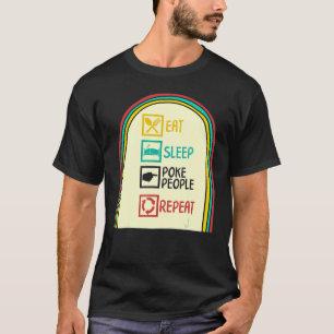 Akupunktur Essen Schlafpoke Leute wiederholen Nade T-Shirt
