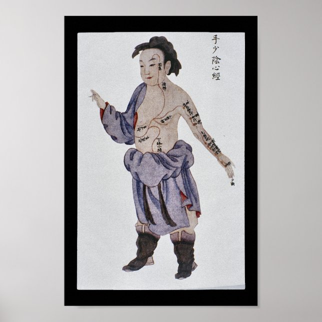 Akupunktur Herz Meridian Hand Shaoyin Poster (Vorne)