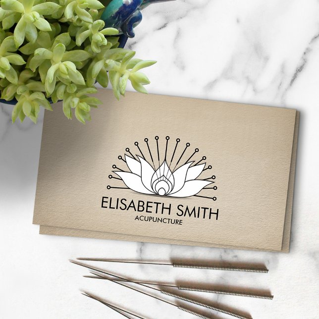 Akupunktur Lotus - Schwarzweiß Visitenkarte (Von Creator hochgeladen)