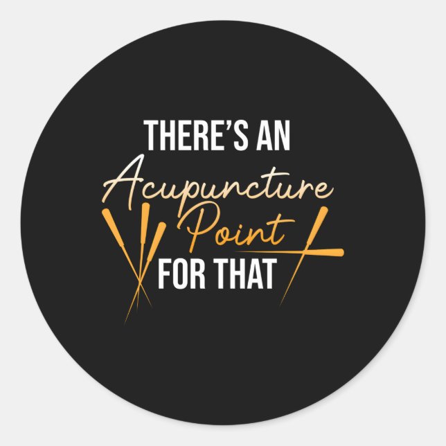Akupunkturpunkt für T Akupunkturistenneedeln Runder Aufkleber (Vorderseite)