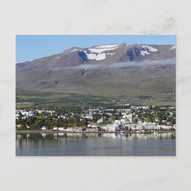 Akureyri, Island, Panorama Postkarte (Vorderseite)