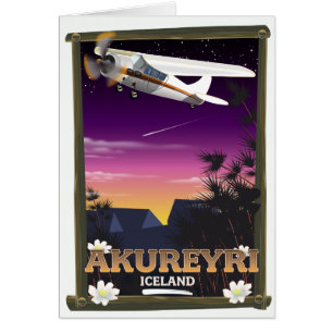 Akureyri Island Reiseplakat