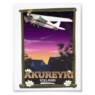 Akureyri Island Reiseplakat Fotodruck
