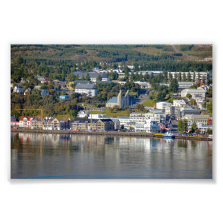 Akureyri-Waterfront, Island Fotodruck