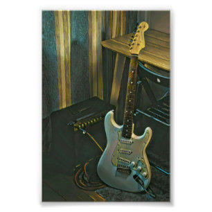 Akustik-Bass E-Gitarre-Geschenk Fotodruck
