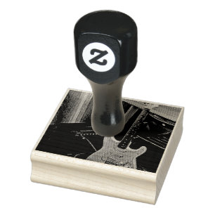 Akustik-Bass E-Gitarre-Geschenk Gummistempel
