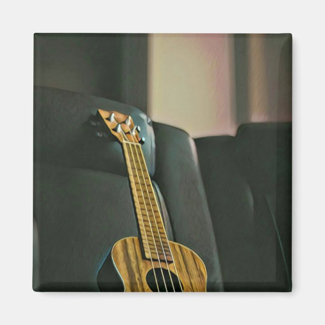 Akustik-Bass E-Gitarre-Geschenk Magnet (Vorne)