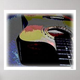 Akustikgitarre (Aquarell) Poster