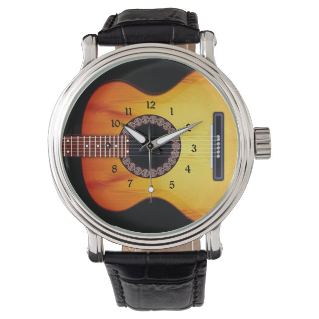 Akustikgitarre Armbanduhr (Vorderseite)
