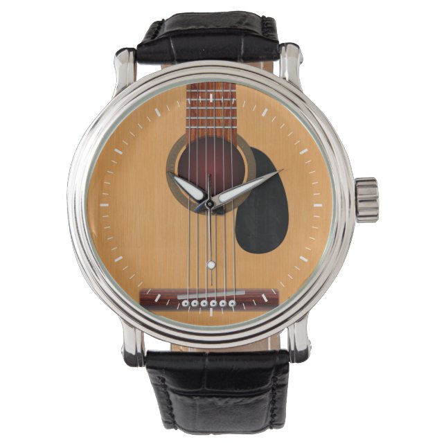 Akustikgitarre Armbanduhr (Vorderseite)