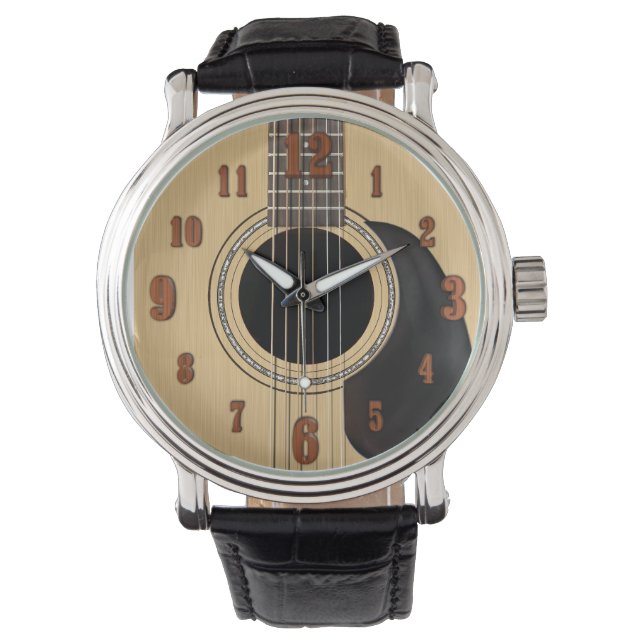 Akustikgitarre Armbanduhr (Vorderseite)