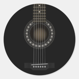 Akustikgitarre-Aufkleber Runder Aufkleber