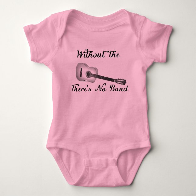 Akustikgitarre-Baby-Ballettröckchen-Bodysuit Baby Strampler (Vorderseite)