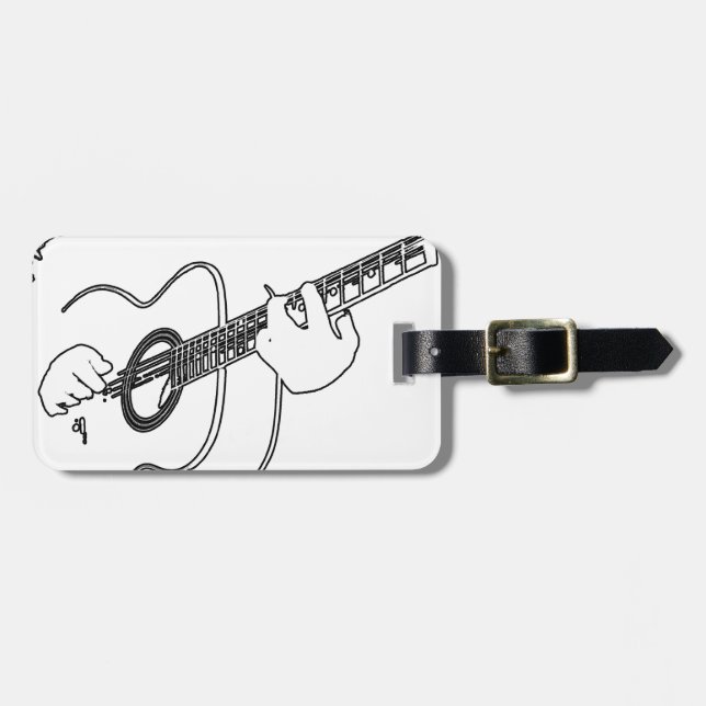 Akustikgitarre Gepäckanhänger (Vorderseite horizontal)