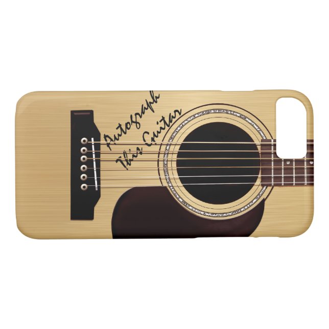 Akustikgitarre-Gewohnheits-Autogramm Case-Mate iPhone Hülle (Rückseite (Horizontal))