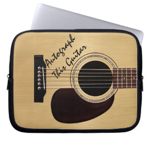 Akustikgitarre-Gewohnheits-Autogramm Laptopschutzhülle