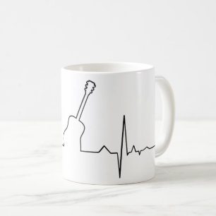 Akustikgitarre-Herzschlag Kaffeetasse