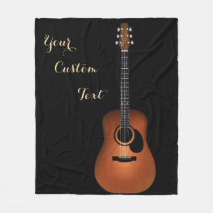 Akustikgitarre-kundengerechter Text Fleecedecke