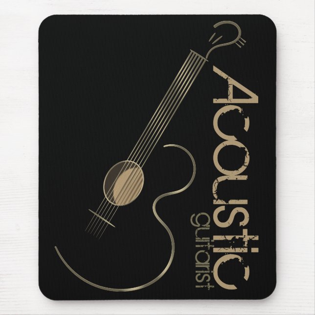 Akustikgitarre-Logo Mousepad (Vorne)