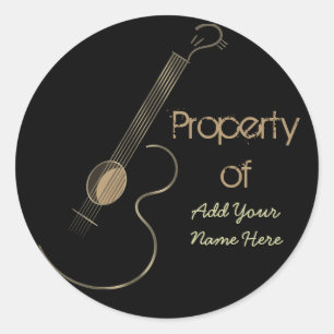 Akustikgitarre-Logo-personalisierte Aufkleber