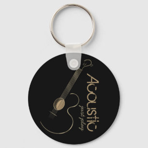 Akustikgitarre-Logo-Schlüsselanhänger Schlüsselanhänger