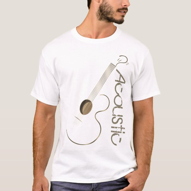 Akustikgitarre-Logo-T-Shirts T-Shirt (Vorderseite)