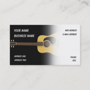 Akustikgitarre - Musikindustrie-Karte Visitenkarte